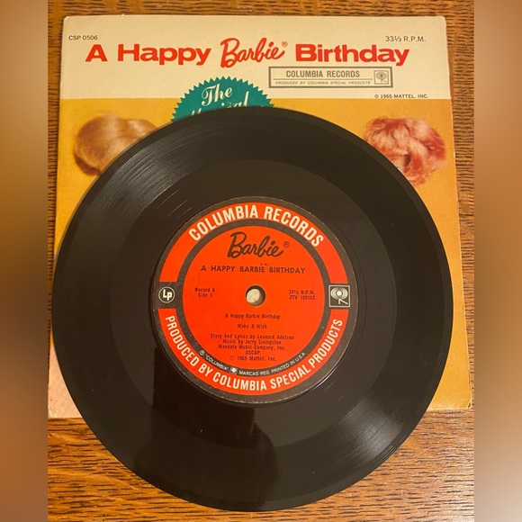 Set of 5 RARE 1965 Mattel Musical World of Barbie 7” Records, 45 RPM *See Notes - Picture 7 of 16